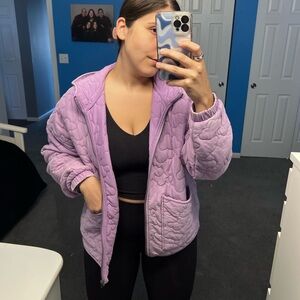 Wild Fable by Target Hooded Quilted Jacket Light Purple